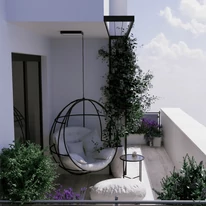 Balkon 3 dimenziós látványterv.