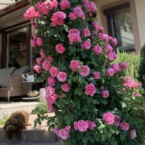 Csodás rózsaszín, telt rózsavirágok.