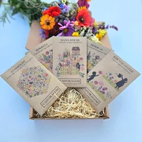 A vadvirágom vetőmag csomagolása.