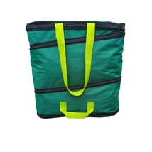 Pop Up Square zöld színű, négyzet alakú lombgyűjtő zsák, 50x50x50cm-es méretben.