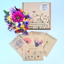 Ajándék kertészeknek karton díszdobozban csomagolása.