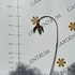Kép 2/2 - Mérettel látható a fém hóvirág kerti dekoráció.