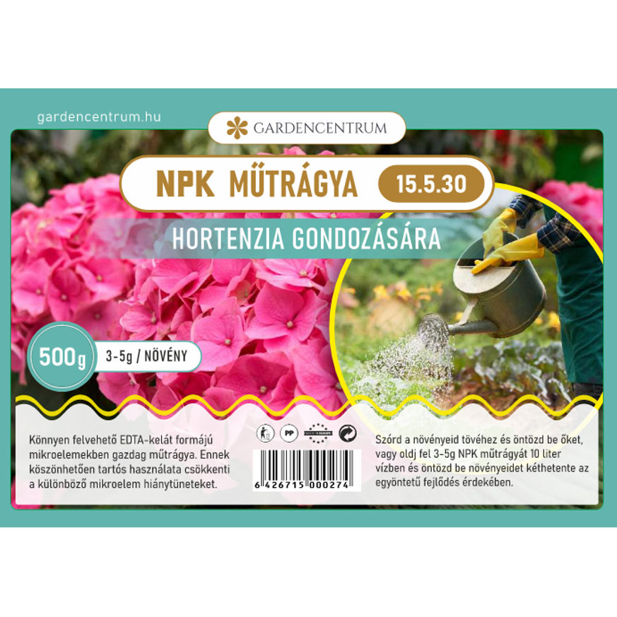 Gardencentrum Hortenzia NPK műtrágya