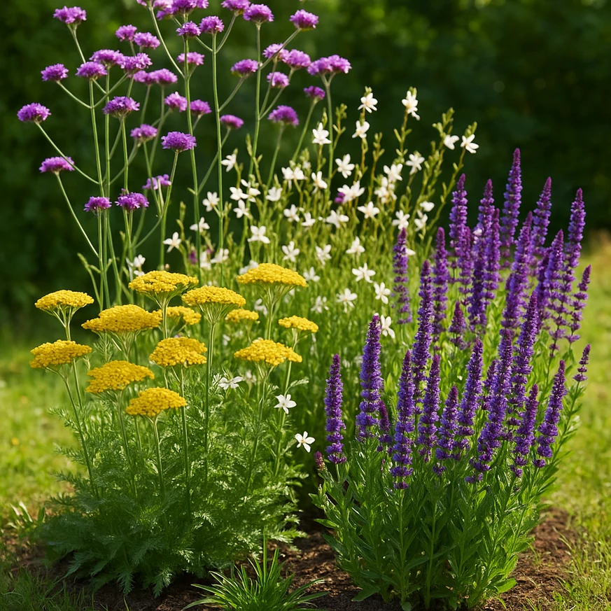 A Napos kert növénycsomag beültetési tervezete.