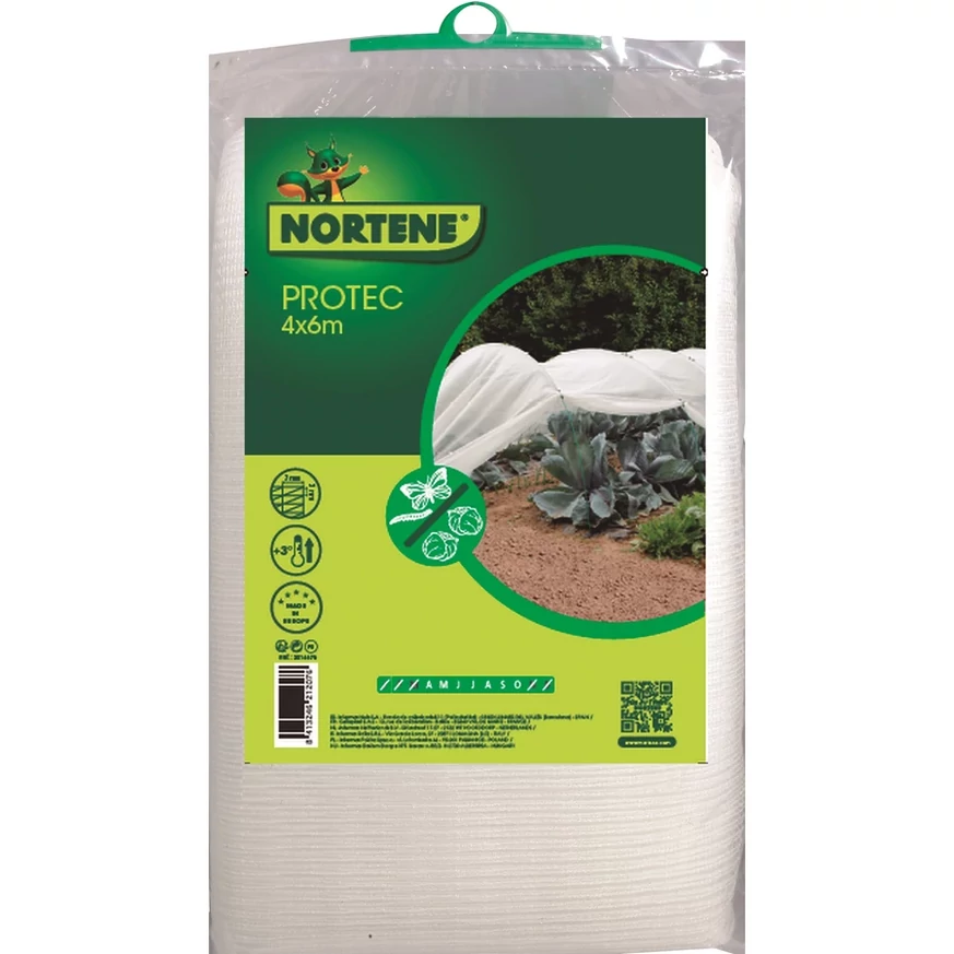 PROTEC rovarok elleni szőtt védőháló fehér színben, csomagolva.