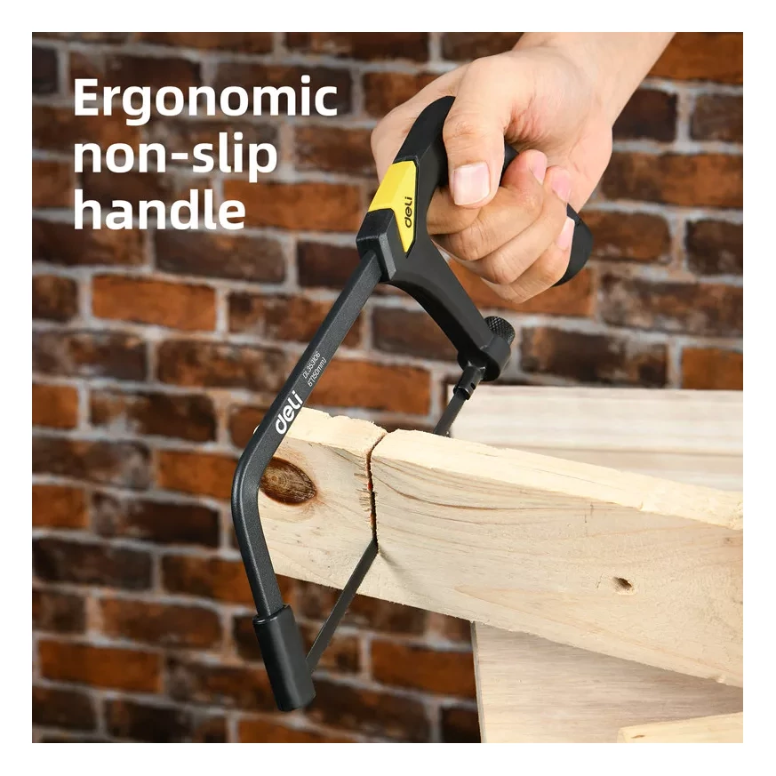 A DELI kézi fűrész kényelmesen használható a kerti munkákhoz.