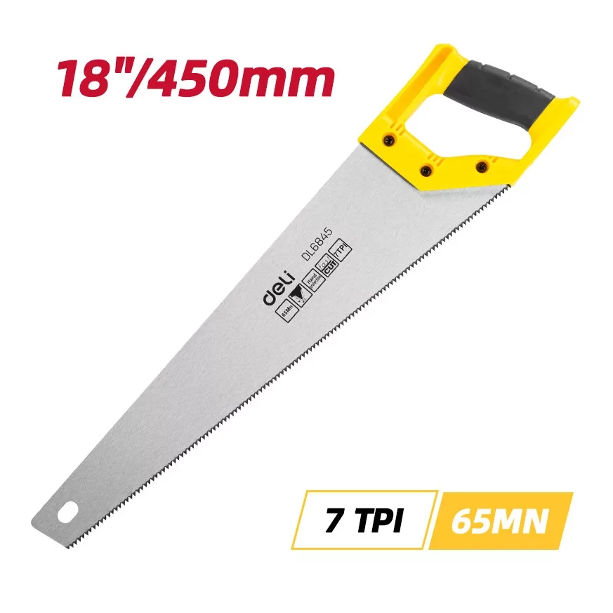 A DELI 450mm-es kerti fűrész kinézete.