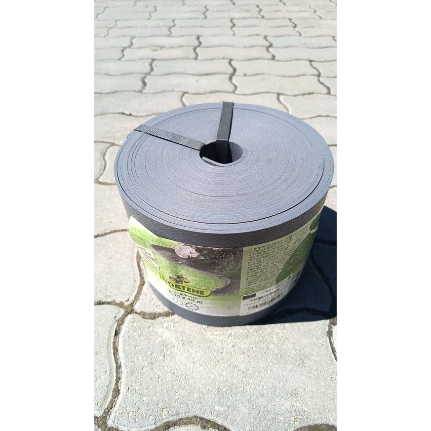 ETIK BORDURA - Rugalmas ágyásszegély 15cm x 10m szürke
