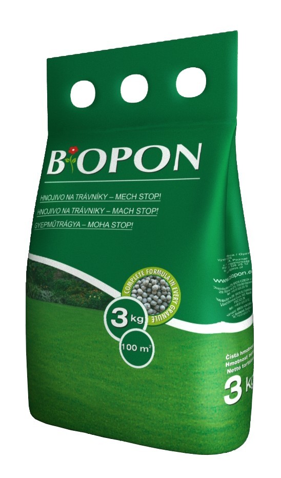 Biopon Gyep tápanyag mohás fűfelületekre 3kg